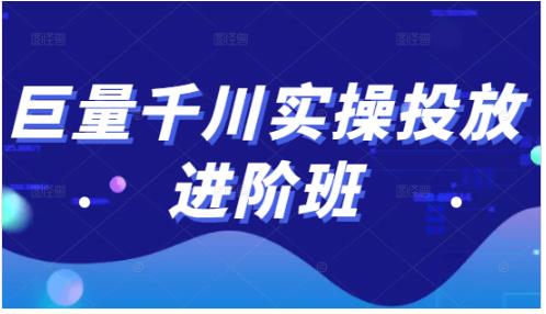 巨量千川实操投放进阶班，投放策略、方案，复盘模型和数据异常全套解决方法-主题库网创