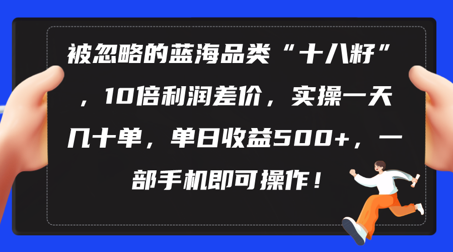 （10696期）被忽略的蓝海品类“十八籽”，10倍利润差价，实操一天几十单 单日收益500+-主题库网创