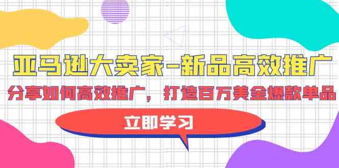 亚马逊大卖家新品高效推广，分享如何高效推广，打造百万美金爆款单品-主题库网创