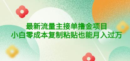 公众号最新流量主接单撸金项目，小白零成本复制粘贴也能月入过万￼￼-主题库网创