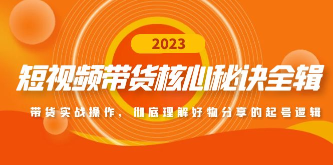 短视频带货核心秘诀全辑：带货实战操作，彻底理解好物分享的起号逻辑-主题库网创