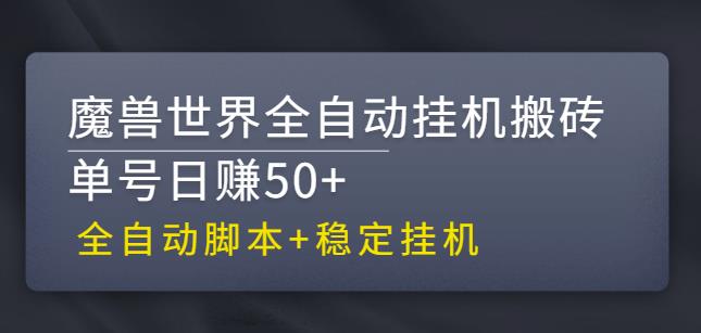 【稳定挂机】魔兽世界全自动挂机搬砖项目，单号日赚50+【全自动脚本】-主题库网创