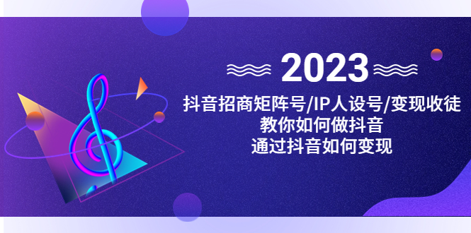 抖音/招商/矩阵号＋IP人设/号+变现/收徒，教你如何做抖音，通过抖音赚钱-主题库网创