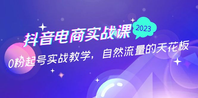 抖音电商实战课：0粉起号实战教学，自然流量的天花板（2月19最新）-主题库网创