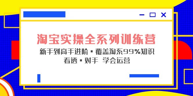 淘宝实操全系列训练营 新手到高手进阶·覆盖·99%知识 看透·对手 学会运营-主题库网创