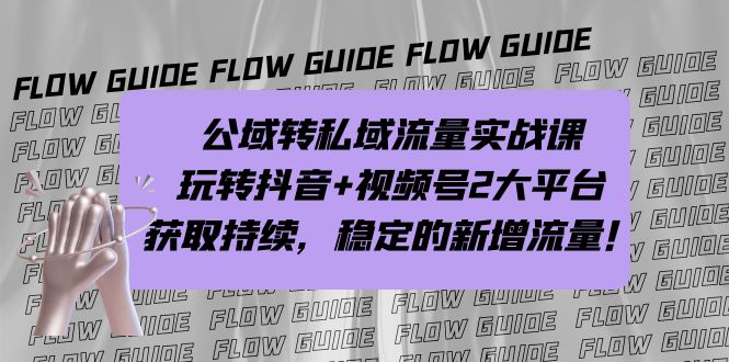 公域转私域流量实战课，玩转抖音+视频号2大平台，获取持续，稳定的新增流量-主题库网创