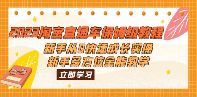 2023淘宝直通车保姆级教程：新手从0快速成长实操，新手多方位全能教学-主题库网创