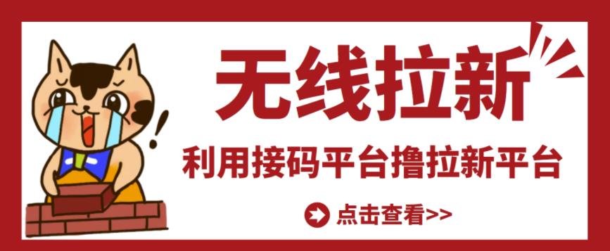 最新接码无限拉新项目，利用接码平台赚拉新平台差价，轻松日赚500+￼-主题库网创