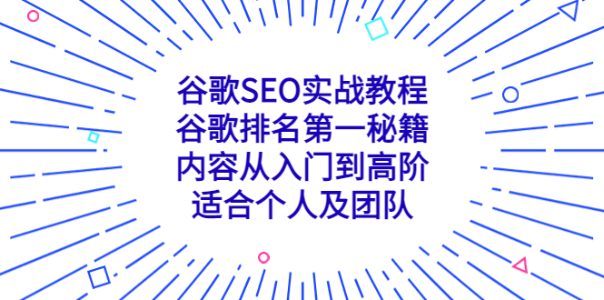 谷歌SEO实战教程：谷歌排名第一秘籍，内容从入门到高阶，适合个人及团队-主题库网创