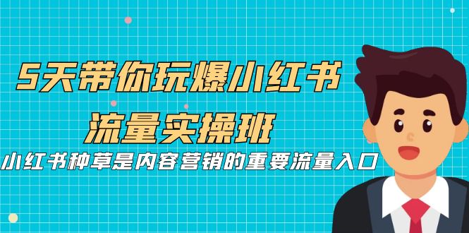 5天带你玩爆小红书流量实操班，小红书种草是内容营销的重要流量入口-主题库网创