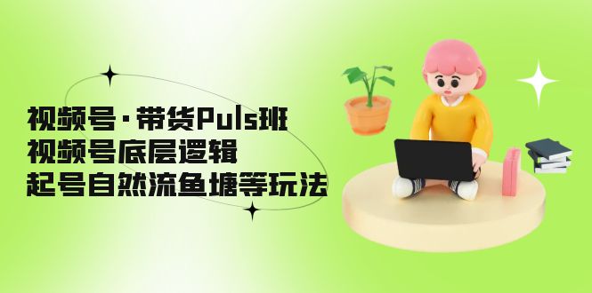 视频号·带货Puls班，视频号底层逻辑，起号自然流鱼塘等玩法-主题库网创