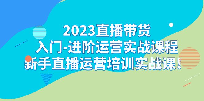 2023直播带货入门-进阶运营实战课程：新手直播运营培训实战课！-主题库网创