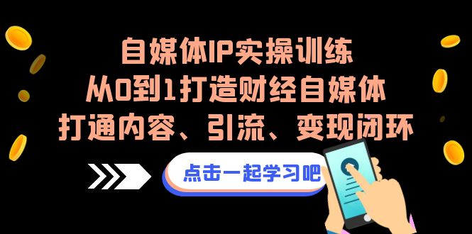 自媒体IP实操训练，从0到1打造财经自媒体，打通内容、引流、变现闭环-主题库网创