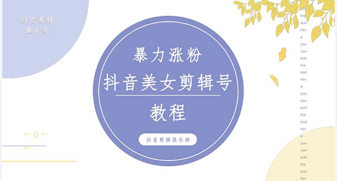 抖音快手暴力涨粉美女混剪视频教程 百分百过原创图片教程 附带违规申诉方法-主题库网创