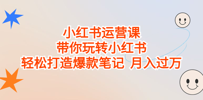 小红书运营课，带你玩转小红书，轻松打造爆款笔记 月入过万-主题库网创