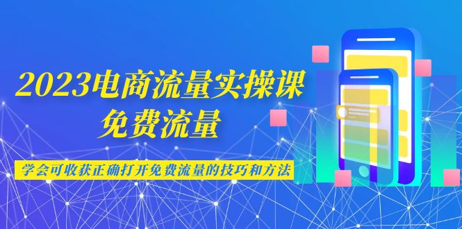 2023电商流量实操课-免费流量，学会可收获正确打开免费流量的技巧和方法-主题库网创