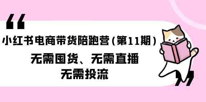 小红书电商带货陪跑营(第11期)无需囤货、无需直播、无需投流-主题库网创