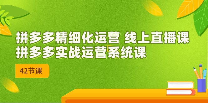 拼多多精细化运营 线上直播课：拼多多实战运营系统课（更新47节）-主题库网创