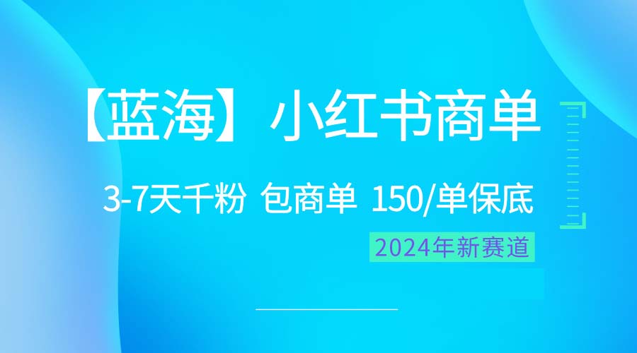 （10232期）2024蓝海项目【小红书商单】超级简单，快速千粉，最强蓝海，百分百赚钱-主题库网创