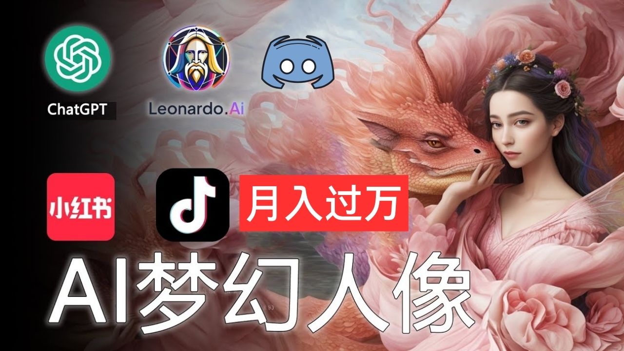 AI摄影梦幻人像：零基础也能月入过万的秘密-主题库网创