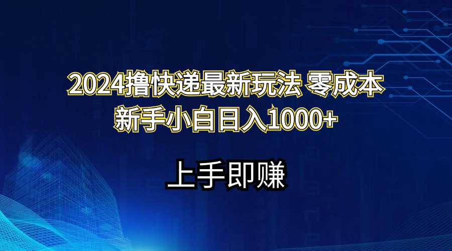 2024撸快递最新玩法零成本新手小白日入1000+-主题库网创