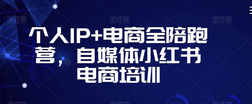 个人IP+电商全陪跑营，自媒体小红书电商培训-主题库网创