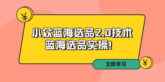 （9189期）拼多多培训第33期：小众蓝海选品2.0技术-蓝海选品实操！-主题库网创