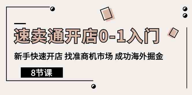 （10126期）速卖通开店0-1入门，新手快速开店 找准商机市场 成功海外掘金（8节课）-主题库网创