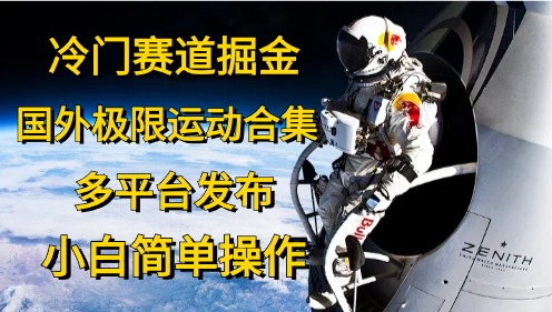 （10745期）冷门赛道掘金，国外极限运动视频合集，多平台发布，小白简单操作-主题库网创