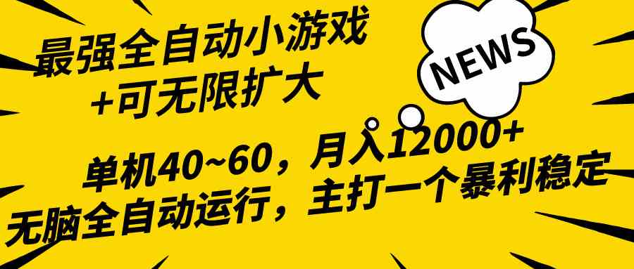 （10046期）2024最新全网独家小游戏全自动，单机40~60,稳定躺赚，小白都能月入过万-主题库网创