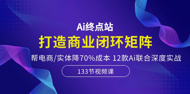 （10428期）Ai终点站，打造商业闭环矩阵，帮电商/实体降70%成本，12款Ai联合深度实战-主题库网创