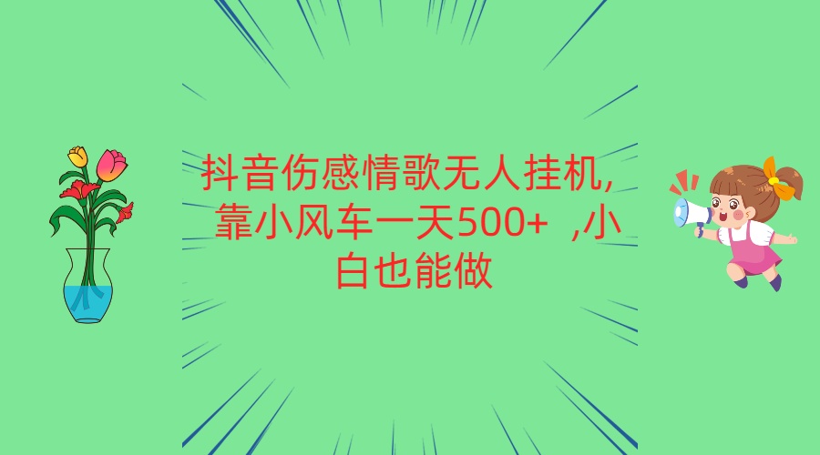 抖音伤感情歌无人挂机 靠小风车一天500+  小白也能做-主题库网创