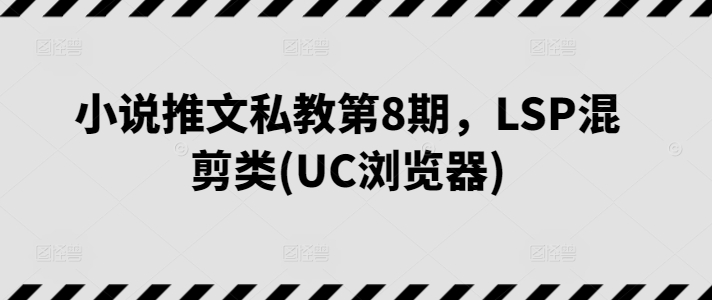 小说推文私教第8期，LSP混剪类(UC浏览器)-主题库网创