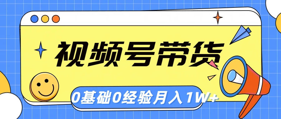 （10723期）视频号轻创业带货，零基础，零经验，月入1w+-主题库网创