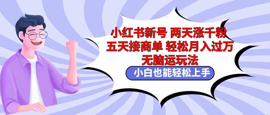 （9239期）小红书新号两天涨千粉五天接商单轻松月入过万 无脑搬运玩法 小白也能轻…-主题库网创