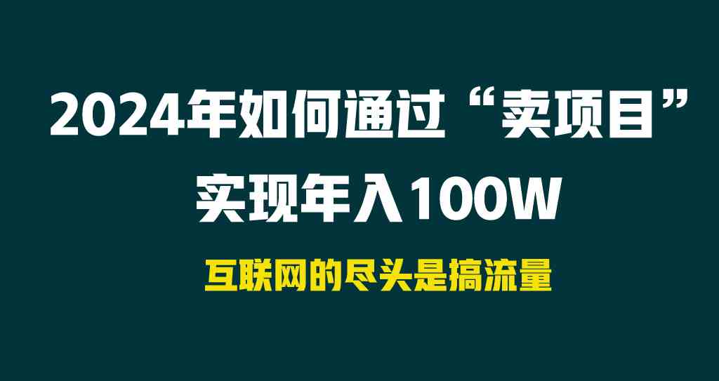 （9147期） 2024年如何通过“卖项目”实现年入100W-主题库网创