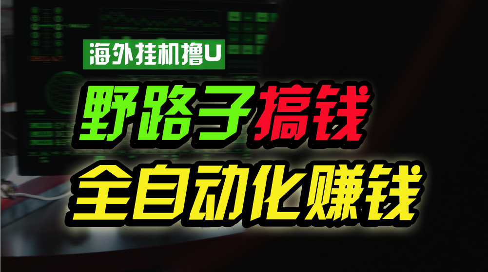 海外挂机撸U新平台，日赚15美元，全程无人值守，可批量放大，工作室内部项目！-主题库网创