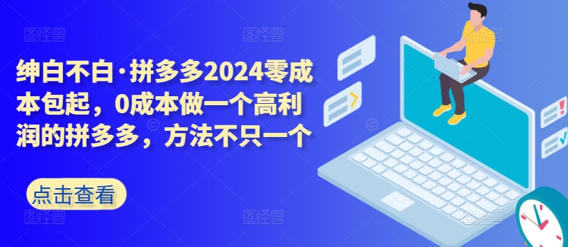 拼多多2024零成本包起，0成本做一个高利润的拼多多，方法不只一个-主题库网创