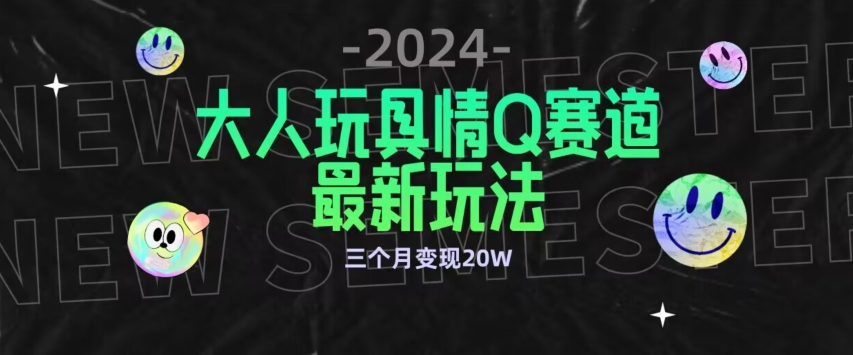 全新大人玩具情Q赛道合规新玩法，公转私域不封号流量多渠道变现，三个月变现20W-主题库网创