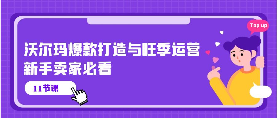 （10660期）沃尔玛 爆款打造与旺季运营，新手卖家必看（11节视频课）-主题库网创