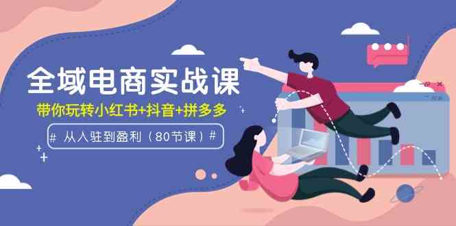 （9529期）全域电商实战课：从入驻到盈利，带你玩转小红书+抖音+拼多多（80节课）-主题库网创