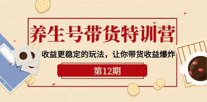 （10110期）养生号带货特训营【12期】收益更稳定的玩法，让你带货收益爆炸-9节直播课-主题库网创