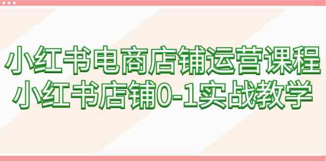 （9249期）小红书电商店铺运营课程，小红书店铺0-1实战教学（60节课）-主题库网创