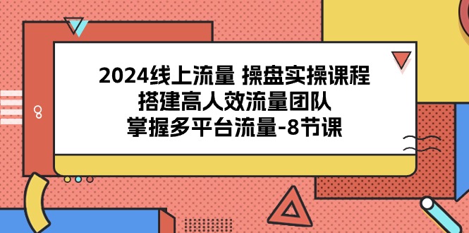 （10466期）2024线上流量 操盘实操课程，搭建高人效流量团队，掌握多平台流量-8节课-主题库网创