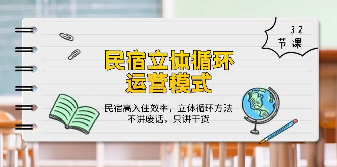 民宿立体循环运营模式：民宿高入住效率，立体循环方法，只讲干货（32节）-主题库网创