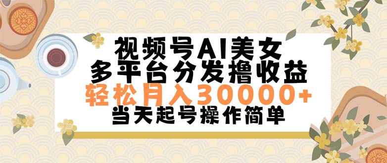 视频号AI美女，轻松月入30000+,操作简单轻松上手-主题库网创