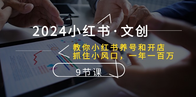 （10440期）2024小红书·文创：教你小红书养号和开店、抓住小风口 一年一百万 (9节课)-主题库网创