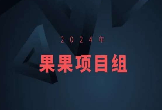 2024年果果项目组项目合集-果果最新项目-主题库网创