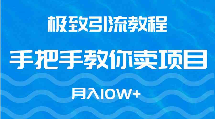 （9265期）极致引流教程，手把手教你卖项目，月入10W+-主题库网创