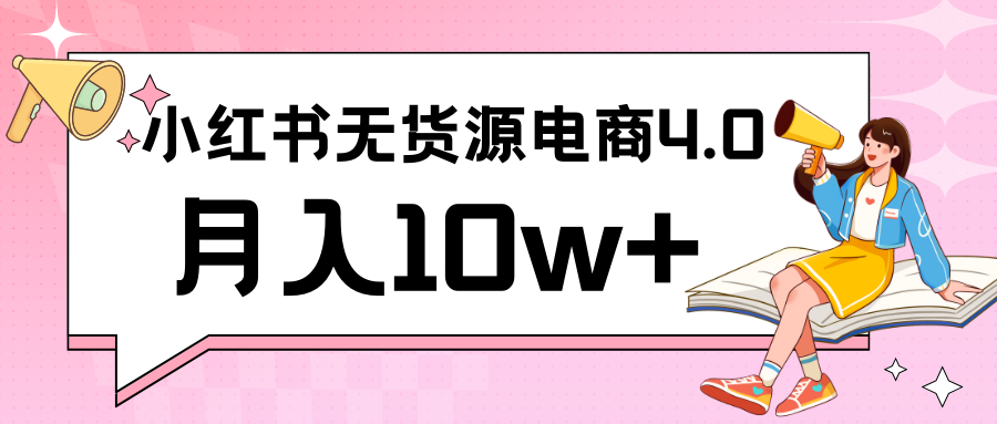 小红书新电商实战 无货源实操从0到1月入10w+ 联合抖音放大收益-主题库网创